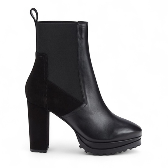 ❣️ALL SAINTS Sahara Block Heel Leather Ankle Boots NWT Size 6 - Picture 1 of 7